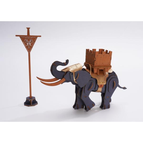 RoboTime Dřevěná skládačka Bojovný slon