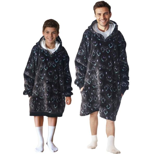 Cozy Noxxiez CH340 PC hráč potisk – hřejivá televizní mikinová deka s kapucí pro děti 7