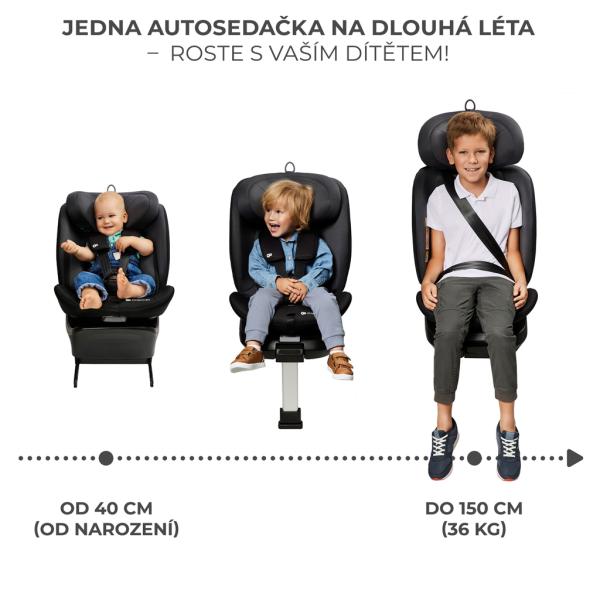 KINDERKRAFT Autosedačka I-360 i-Size 40-150 cm Grey (obrázek 10)