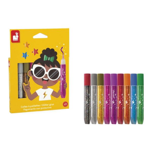 Janod Colorino Lepidlo s glitrami 9 farieb