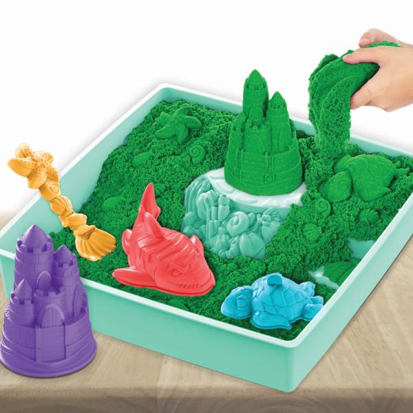 Kinetic sand krabice tekutého písku s podložkou zelená (obrázek 4)