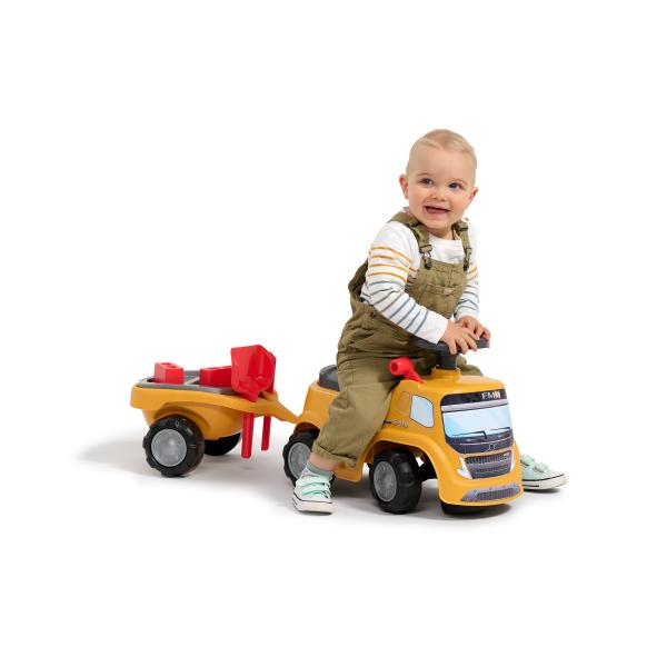 Falk Traktor volvo FMX s volantem, klaksonem a přívěsem