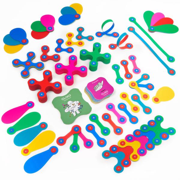 CLIXO Classroom – magnetická stavebnice 100 kusů