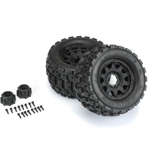 Pro-Line kolo 3.8", pneu Badlands MX38, disk Raid H17 černý (2) (obrázek 3)