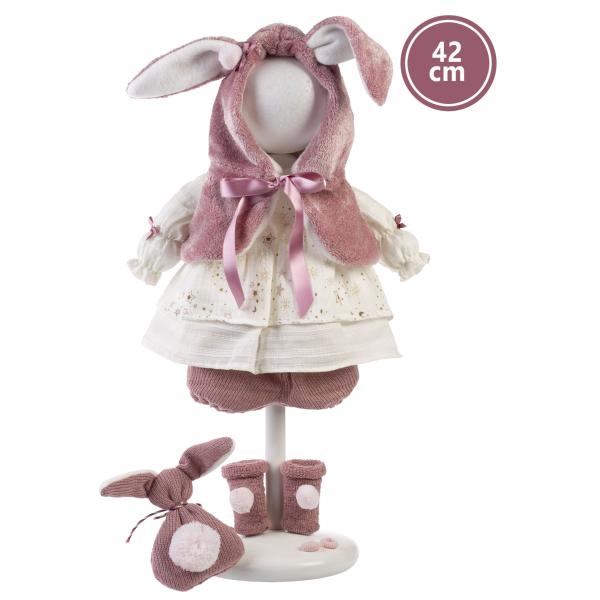 Llorens 424J JULIA - realistická panenka se zvuky a měkkým látkovým tělem - 42 cm (obrázek 6)