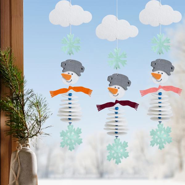 Haba Kreativní sada První navlékání plstěná girlanda Sněhulák (obrázek 5)