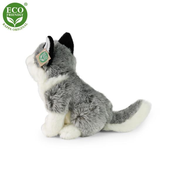 Plyšový pes husky sedící 30 cm ECO-FRIENDLY (obrázek 3)