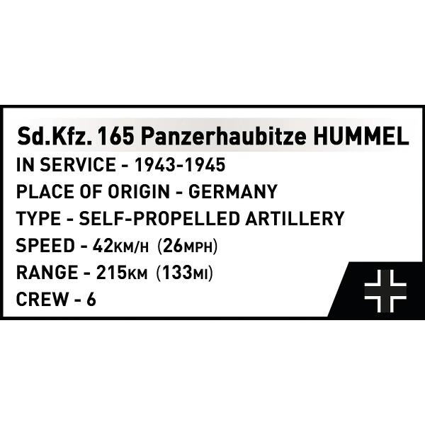 Cobi 2663 Druhá světová válka Panzerhaubitze HUMMEL, 1:28, 1118 k, 2 f (obrázek 10)