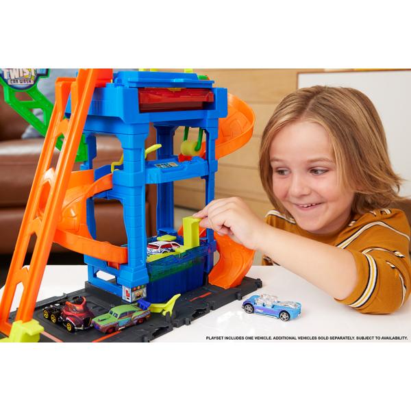 Hot Wheels® City Color Shifters Automyčka s otočným tunelem, HTN80 (obrázek 6)