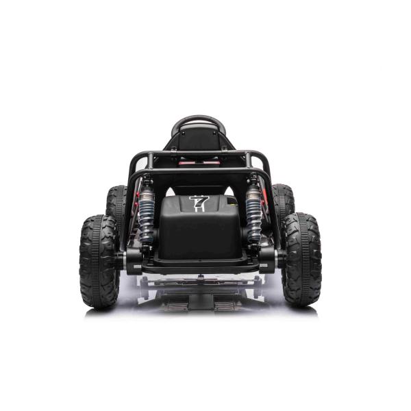 Elektrická motokára SPORT-KART 24V, červená, EVA kola, koženkové sedadlo, 2 x 50W motor,