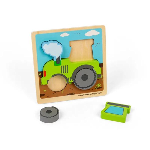 Bigjigs Toys Vkládací puzzle Traktor (obrázek 3)