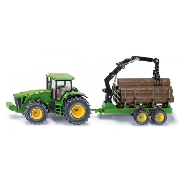 SIKU Farmer - Traktor John Deere s lesným prívesom 1:50