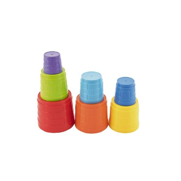 Kubus pyramida skládačka plast kulatá barevná 7ks v sáčku (obrázek 5)