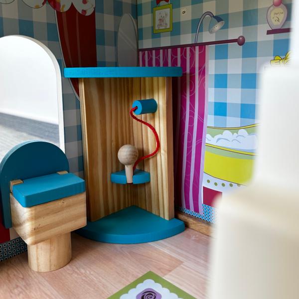 Dřevěný domeček pro panenky 60×30×90 cm (obrázek 11)