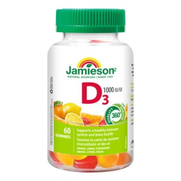 Jamieson Vitamin D3 1000 IU 60 pastilek