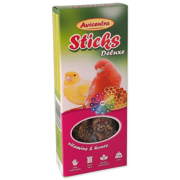 Tyčinka Avicentra Deluxe kanár, s vitamíny a medem 2ks