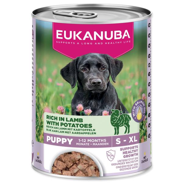 Konzerva EUKANUBA Puppy bohatá na jehněčí se bramborami 400 g