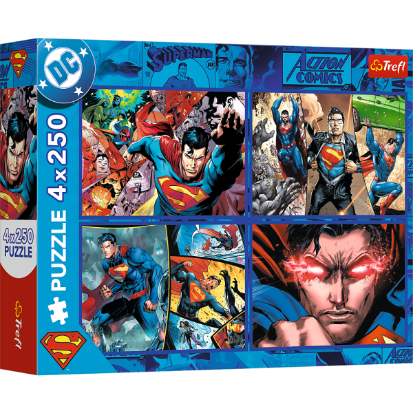 Trefl Puzzle 4x250 Supermanova odvaha