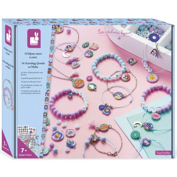 Janod Atelier Sada Výroba šperků Znamení zvěrokruhu 14 ks od 7 let
