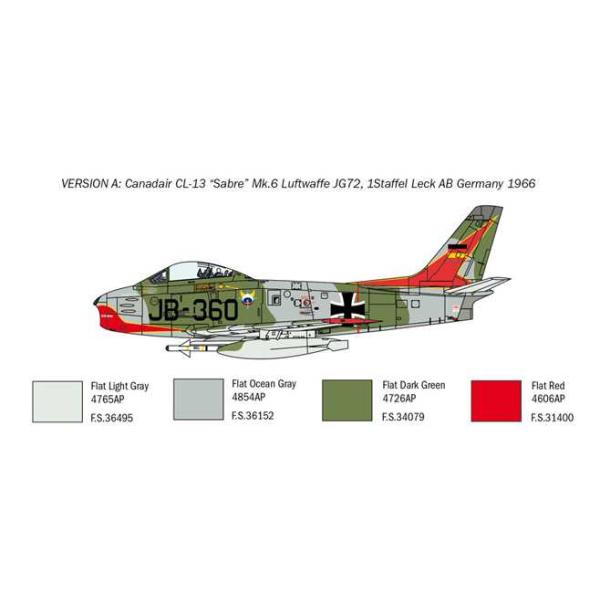 Model Kit letadlo 2799 – F-86E „Sabre“ (1:48)