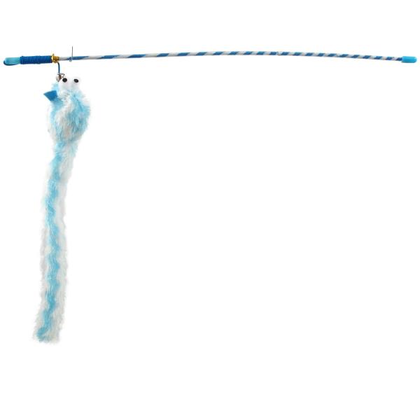 Hračka Magic Cat palička myška bavlna s catnipem 23cm+45cm 24ks