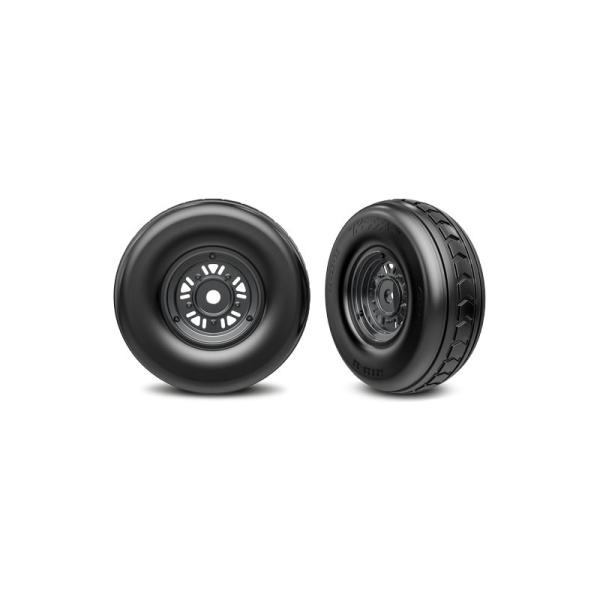 Traxxas kolo 3.2/4.9", disk Sand Car černý chrom, pneu (přední) (pár)