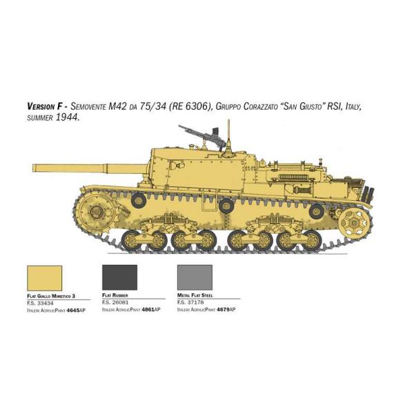 Model Kit military 6759 - Semovente M42 da 75/34 Upgrade Edition (1:35) (obrázek 9)