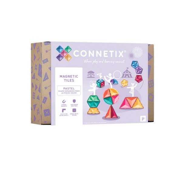 CONNETIX® Pastel Shape Expansion Pack magnetická stavebnica 48 ks