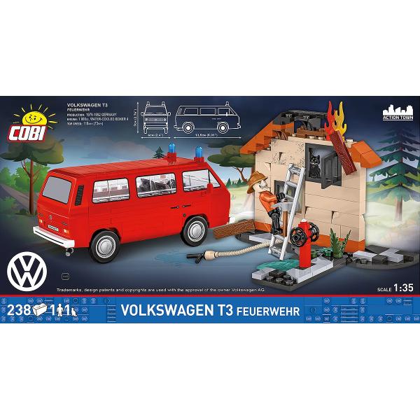 Cobi Volkswagen T3 Hasiči, 1:35, 238 k, 2 f (obrázek 3)