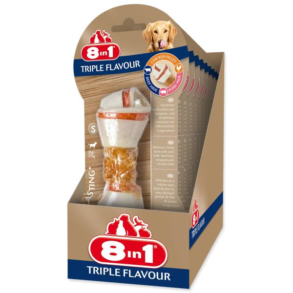 Pochoutka 8in1 Triple Flavour kost žvýkací S (obrázek 3)