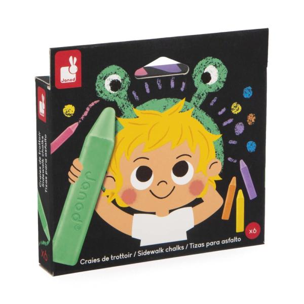 Janod Colorino Barevné křídy na chodník 6 barev (obrázek 5)
