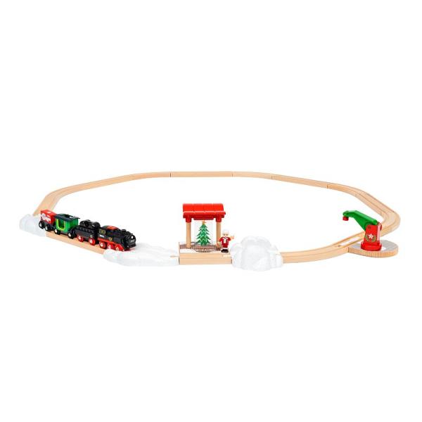 Brio World - Set Ferroviario, Pista Trenino A Vapore Natalizio Da 27 Pezzi, Personaggi E Accessori Inclusi, Età Raccomandata 3+-image