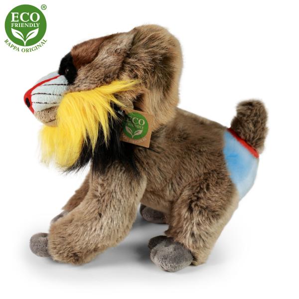 Plyšová opice mandril 28 cm ECO-FRIENDLY (obrázek 3)