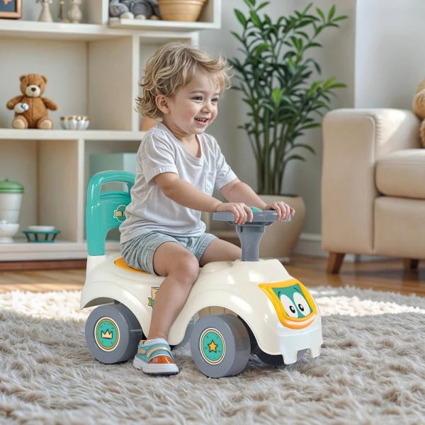 Dolu Odrážedlo auto s opěradlem, bílá (obrázek 6)