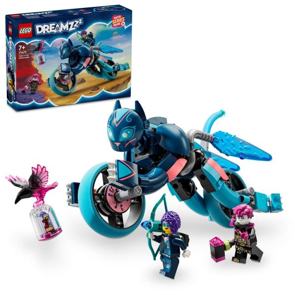 Lego Dreamzzz 2 In 1 La Moto-Gatto Di Zoey, Veicolo Giocattolo Da Costruire In 2 Modi, Giochi Fantasy Per Bambini E Bambine Con Animale Snodabile E 2 Minifigure, Regalo Creativo Di Compleanno 71479-image