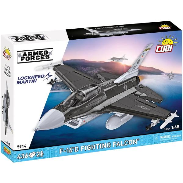 Cobi 5914 Ozbrojené síly F-16D Fighting Falcon, 438 k, 1 f