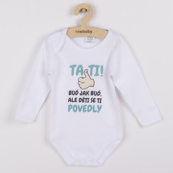 Body s potiskem New Baby Tati, ... děti se ti povedly 56( 0-3 m)