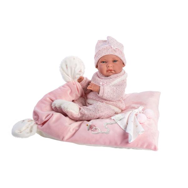 Llorens 73860 NEW BORN HOLČIČKA - realistická panenka miminko s celovinylová tělem - 40cm (obrázek 5)