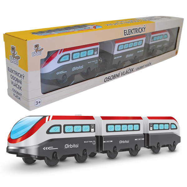 BABU vláčky – Elektrický osobní vláček – set 3 ks