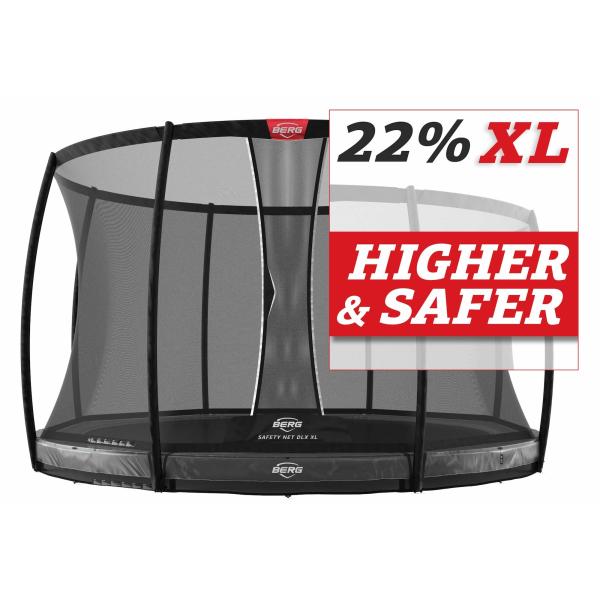BERG Elite+ InGround 430 Grey + ochranná sieť Deluxe DLX XL