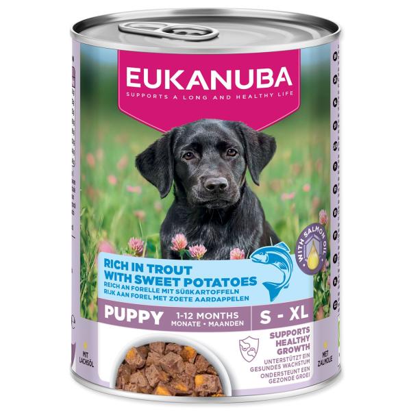 Konzerva EUKANUBA Puppy bohatá na pstruha s batáty 400 g
