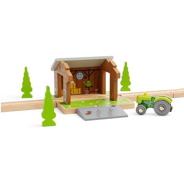 Bigjigs Rail Stodola na kolejích