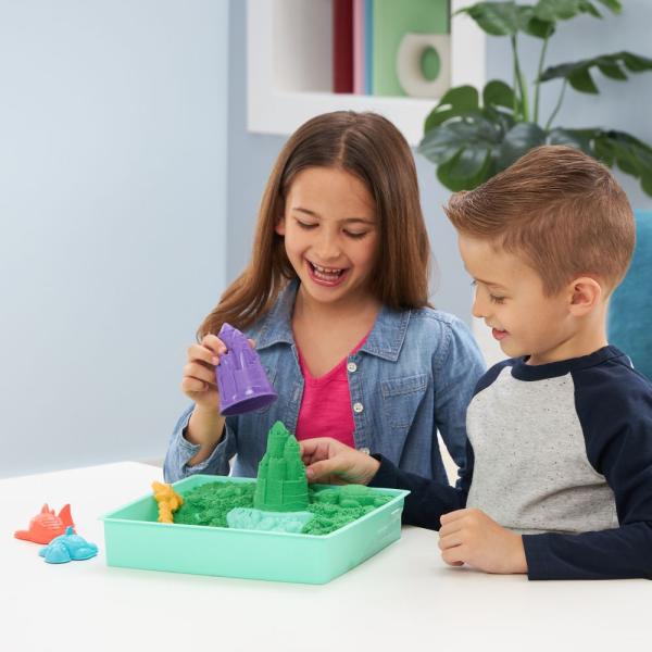 Kinetic sand krabice tekutého písku s podložkou zelená (obrázek 9)