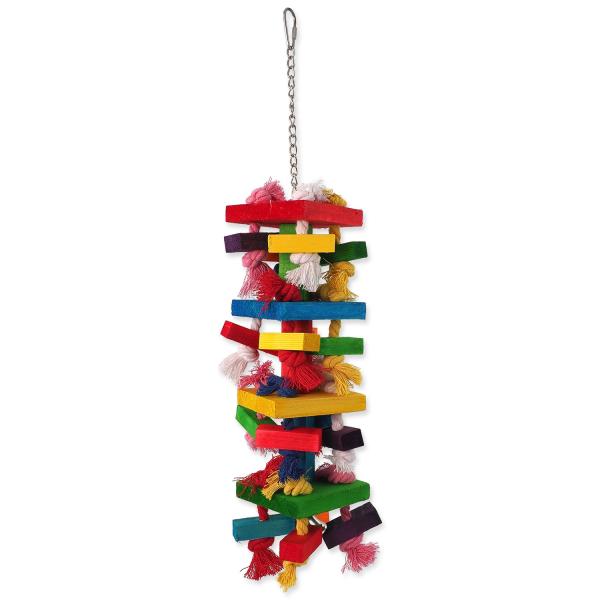 Hračka Bird Jewel závěsná s provazy a dvířky barevná 54cm (obrázek 3)