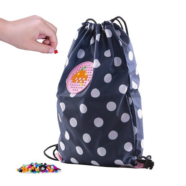 PIXIE CREW batoh s modrými a bílými tečkami