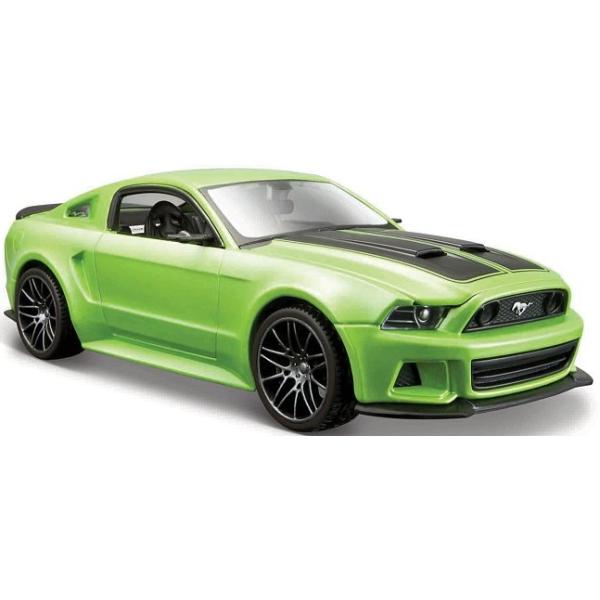 Maisto - 2014 Ford Mustang Street Racer, matný zelený, 1:24