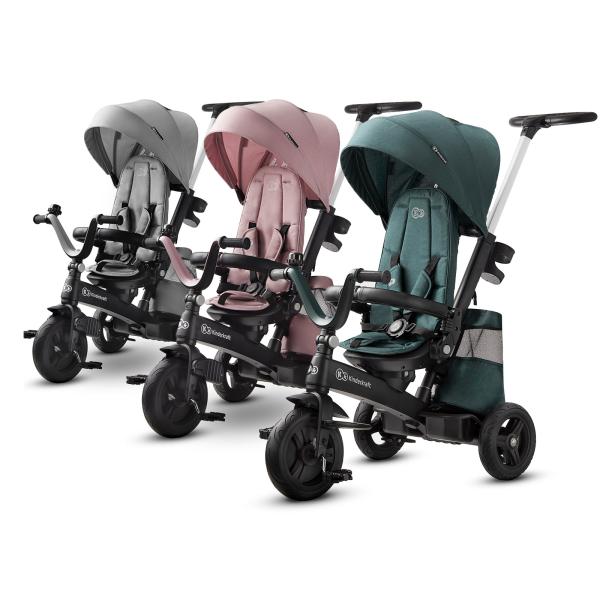 KINDERKRAFT Tříkolka Easytwist Platinum Grey 2020 (obrázek 6)