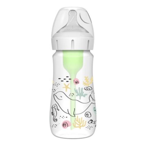 Dr. Brown’s Kojenecká láhev Oceán options+ Wide-Neck 270 ml Anti-colic – 1 ks (WB91009-INT