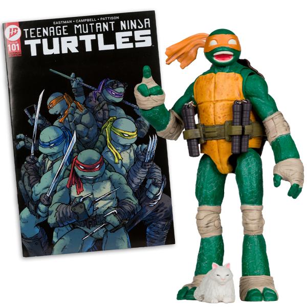 McFarlane figura con fumetto Teenage Mutant Ninja Turtles Michelangelo 5in Action