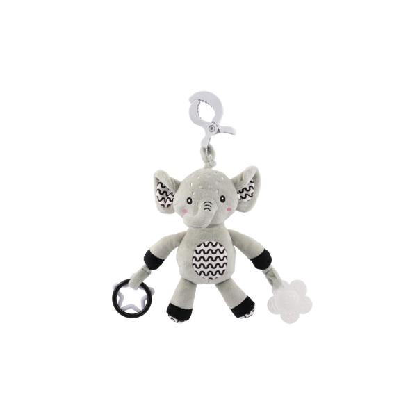 Slon babyted chrastítko plyš 30cm závěs na postýlku/kočárek (obrázek 10)